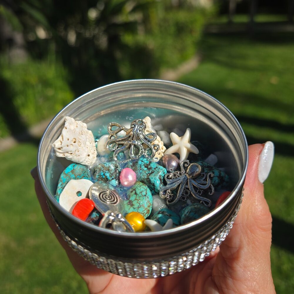 Ocean Goddess Crystal Charmed Magicks Tin Home Decor - Picture 3 of 7